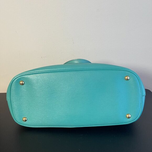 Gucci Calfskin Medium Bright Bit Top Handle/Shoulder Tote, Turquoise - Preowned - Picture 3 of 16
